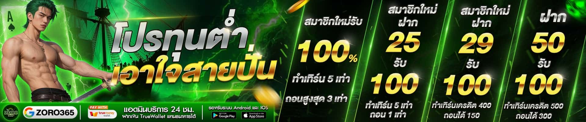 ZORO365 สล็อตสายแจกปั่นแตกง่าย ระบบออโต้ ฐานปลอดภัยมั่นคง 100%